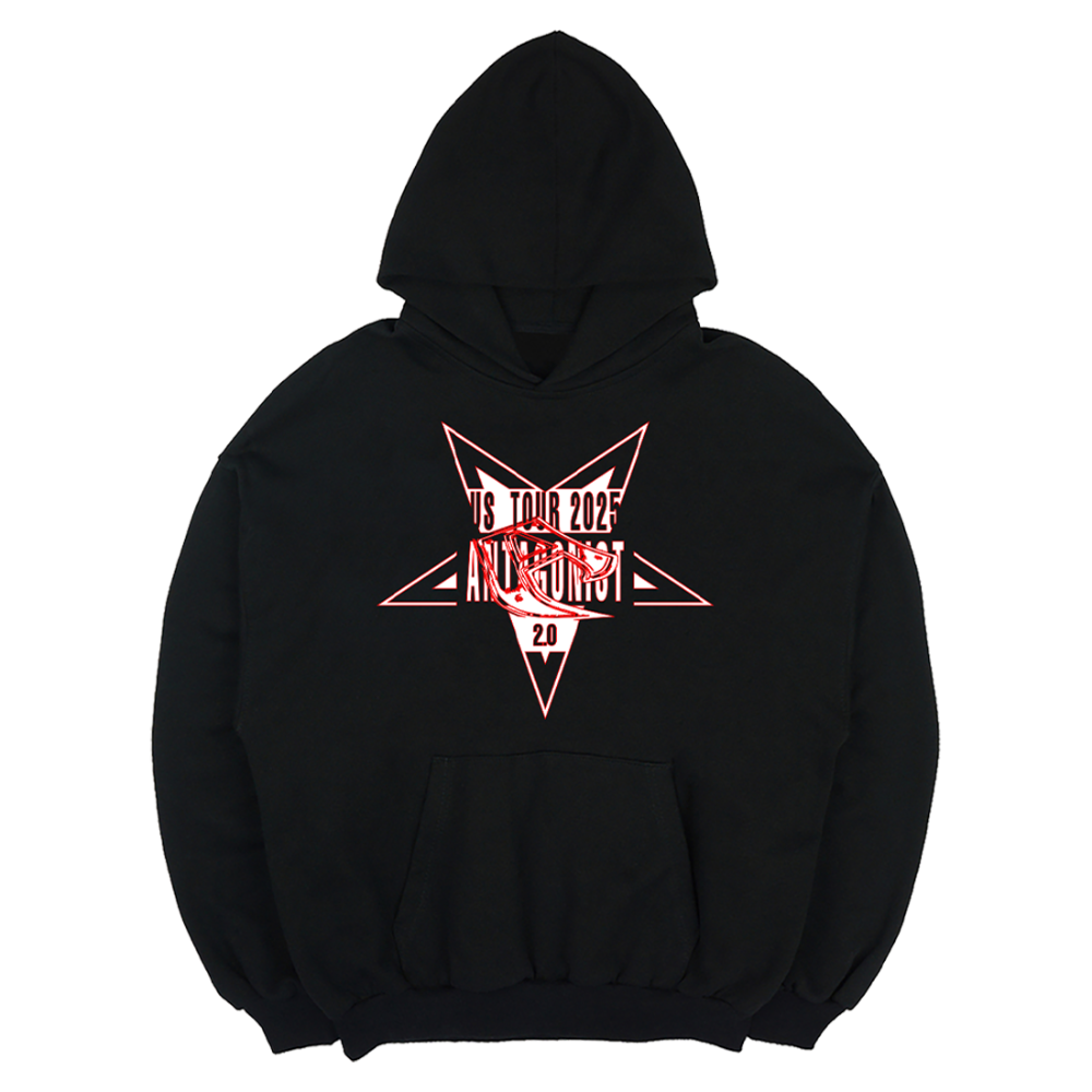 Antagonist Star Black & Red Hoodie Front