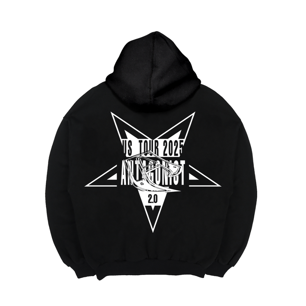 Antagonist Tour 2.0 Black Hoodie Back