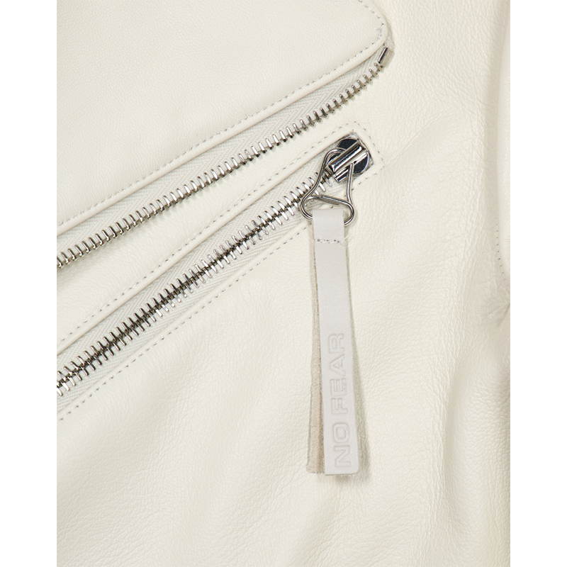 No Fear x Opium Hooded Lambskin Biker White4