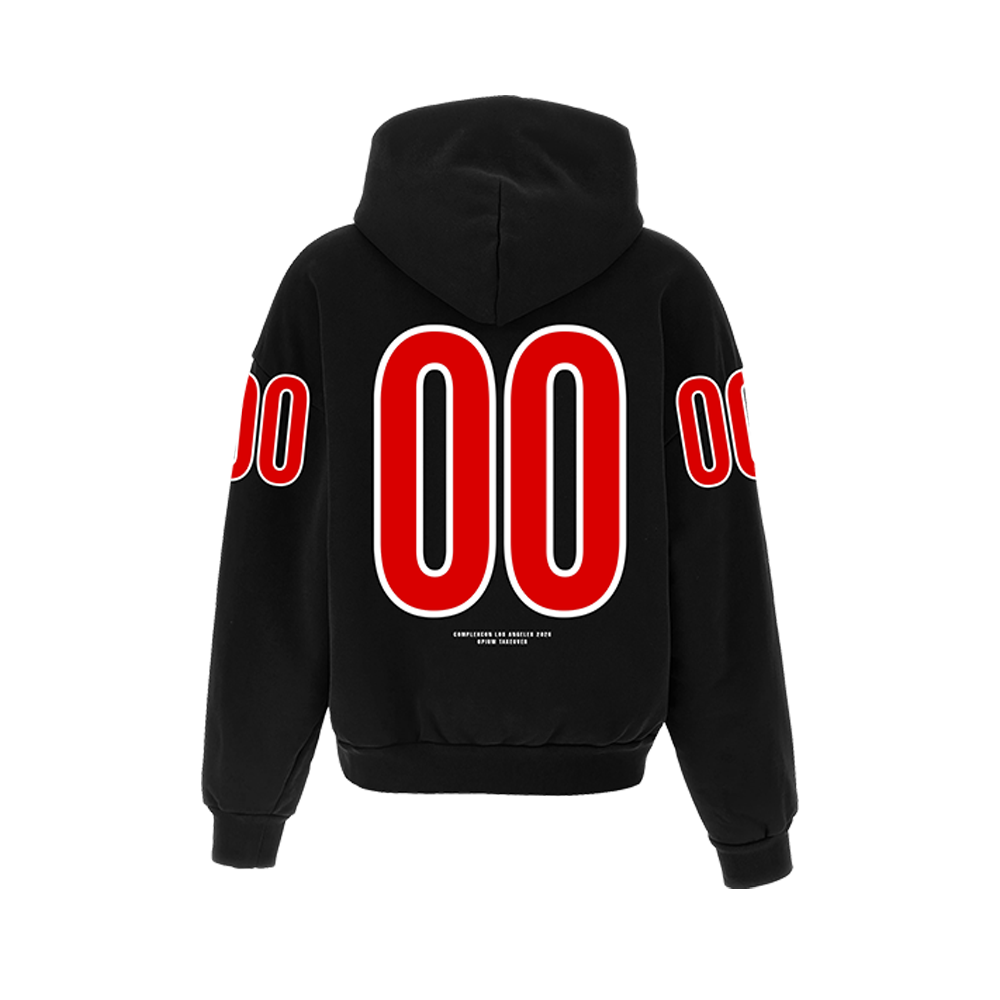 Opium 00 Red Zip Hoodie back