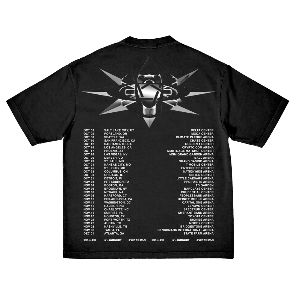 Opium Antagonist Tour 2.0 T-Shirt Back