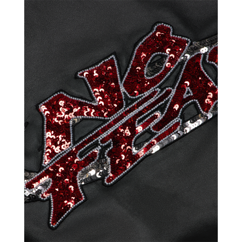 No Fear x Opium Lambskin Sequin Bomber Black4