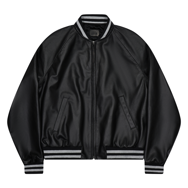 No Fear x Opium Lambskin Sequin Bomber Black2