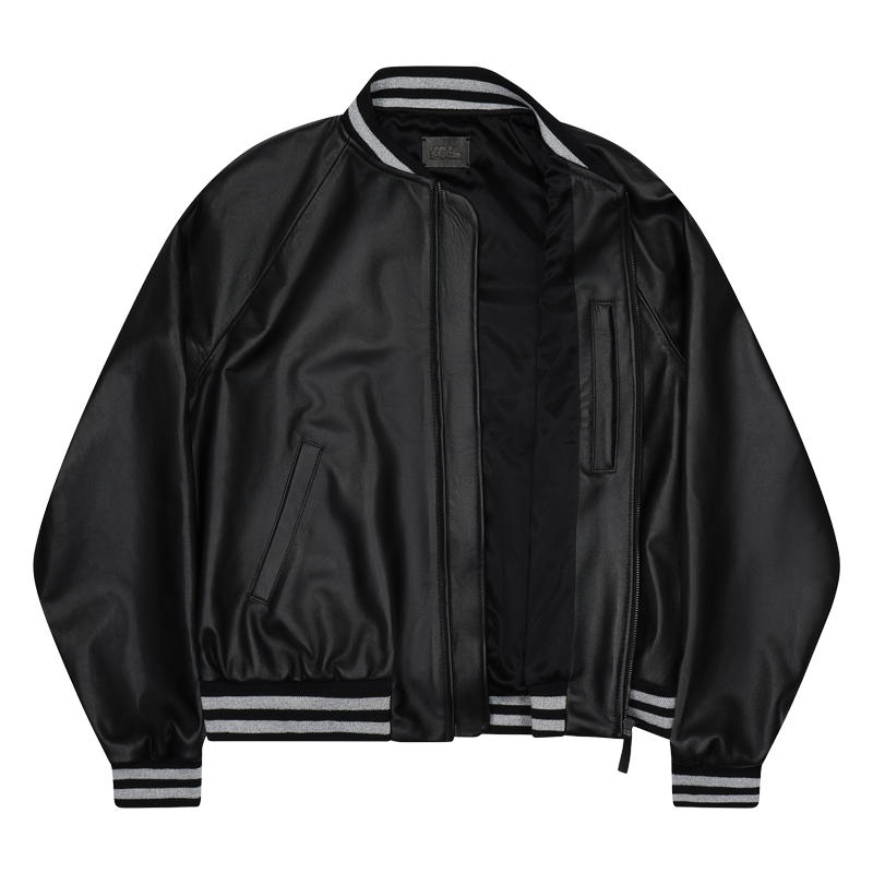 No Fear x Opium Lambskin Sequin Bomber Black5